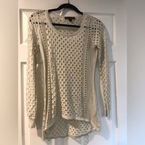 Rock & Republic Cream Metallic Sweater XS